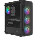 Fury Kaste SHOBO SH4F RGB NFO-2154, 2x3.5", 2x2.5", Midi-Tower, 7 papla&scaron;inā&scaron;anas slots, melna