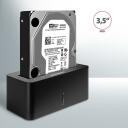 Axagon dokkimisjaam ADSA-SN USB 3.2, 2.5" ja 3.5" SATA, 100-240V toiteadapter, 80 cm USB kaabel