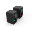 Denver Spēļu skaļruņi 123040000000, 2 x 3W RMS, RGB gaismas funkcija, USB savienojums, 3,5mm audio spraudnis