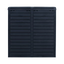 Atkritumu tvertne GALA 78x41xH86cm/230L, melna plastika 28577