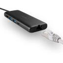 Lindy dokas 43358, 4K HDMI 60Hz, 2x USB 3.2, 1x USB-C, 1x RJ45, 1x SD, 100W PD, juoda