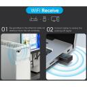Vention USB adapteris 2.4G/5G KDSB0, 433 Mbit/s, WLAN, 802.11a/b/g/n/ac, 128-bit WEP, Plug and Play, juodas