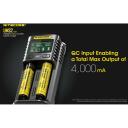 Nitecore Зарядное устройство UMS2 2-слота, 4000mA, 3000mA, ЖК-дисплей, восстановление IMR аккумуляторов