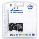 Logilink Gigabit PCI Express tīkla karte PC0029A, 1000 Mbit/s, PCI-E, IEEE 802.3, IEEE 802.3u, IEEE 802.3ab, Wired, Wake-on-LAN
