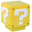 Paladone Super Mario Mini Bloka Gaisma PP3428NN, 11cm, LED, 1 spuldze, dzeltena/balta, galda/plaukta stiprinājums