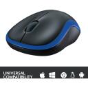 Logitech USB optinė pelė M185/MĖLYNA 910-002239, 1000DPI, 3 mygtukai, 10m belaidžio ry&scaron;io diapazonas, AA baterija, ergonomi&scaron;ka