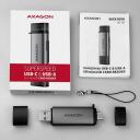 Axagon m&auml;lukaardi lugeja CRE-SAC, USB 3.2 Gen 1, 2 pesa, 5000 Mbit/s, metallkorpus, toetab microSD, SD