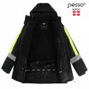 Žiemos striukė Nova, 2XL, Pesso, juoda/geltona, 3000g/m&sup2;, 5000 mm