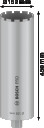 Dimanta urbis PRO Core Cutter Wet, 152 mm diametrs, 450 mm garums, 2608601743, BOSCH