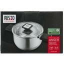 Resto Kastrul 92202 2.5L, L&auml;bim&otilde;&otilde;t: 18 cm, Materjal: Bakeliit, Roostevaba teras, Ergonomilised kokkuklapitavad k&auml;epidemed