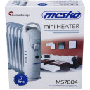 Efficient oil-filled radiator with 7 fins 700 W white with automatic power adjustment and overheat protection MS7804 Mesko