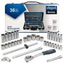 Tool Set, SCHEPPACH, SCH-4362M, 36 pcs, 1/2" connection, chrome vanadium steel, metal case