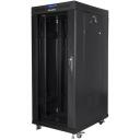 Lanberg Seisev kapp FF01-6827-12BL, 600x800mm, 27U, must, karastatud klaas, LCD, IP20, 800kg