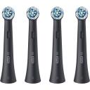 Oral-B Rezerves zobu birstes uzgaļi iO UltimateClean Black 4, 4 gab., melns, slīpi 16&deg; sari, krāsu maiņas indikators