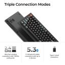 Клавиатура Keychron V3U-D4 8K, 2.4 GHz, Bluetooth 5.3, RGB LED, 660 ч работы от аккумулятора, 57 г силы нажатия