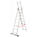 ALUMINIUM TRIPLE SECTION MULTI-PURPOSE LADDER 3x8 150kg AW23080 AWTOOLS