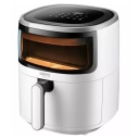 Karšto oro gruzdintuvė aerogrilis su konvekcija ir nelipniu paviršiumi 2000 W 5 L su 12 funkcijomis balta CR6313 Camry