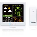 Blaupunkt Meteoroloģiskā stacija WS25WH, Krāsu LCD, modinātājs, pulkstenis, 5V 1200mA adapteris, 2xAA baterijas