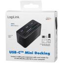 Logilink Mini-doks CR0046, 3x USB 3.0 Type-A, SD, microSD, M2, MS, CF, 5 Gbit/s, Plug-and-play