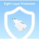Vention lādētājs FEPB0-EU 20W PD, 100-240V, 1x USB-C, ātrā uzlāde, pārkar&scaron;anas aizsardzība, melns