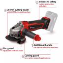 Einhell Nurgas lihvija TE-AG 18/115-2 Li - Solo 4431166, 18 V, 8500 min-1, 28 mm, 115 mm, pehme k&auml;ivitamine