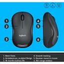 Logitech USB optinė pelė M220 SILENT 910-004878, 1000 DPI, 10m belaidis, 3 mygtukai, AA baterija