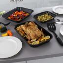 Russell Hobbs Cepe&scaron;pannu komplekts CW20701EU, 38cm, 35cm, 26cm, oglekļa tērauds, melna, taisnstūri