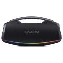 Nešiojamas Bluetooth garsiakalbis 180 W RMS galios su IPX7 atsparumu vandeniui TWS ryšiu RGB apšvietimu ir iki 16 valandų veikimo PS-990 Juodas SV-022891 SVEN