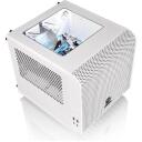 Thermaltake PC korpus Core V1 MiniITX Window - Snow Edition CA-1B8-00S6WN-01, 20cm ventilaator, valge, 2x USB 3.0, 4 ketta pesa
