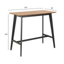 Bāra galds ROXBY ozols/melns AC99113 ACTONA