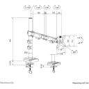 Neomounts monitorihoidik DS60-600BL1 10-32" 8 kg, 75x75/100x100 mm, 180&deg; p&ouml;&ouml;ramine, k&otilde;rguse reguleerimine, kaabel