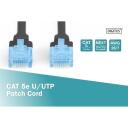 Digitus Patch kaabel U/UTP kat.5e DK-1512-010/BL, 1 m, must, RJ45 Male, RJ45 Male, U/UTP