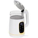 Adler Kettle with LED Display AD 1305wg, 2200 W, 1.7 L, Plastic, 360&deg; rotational base, White/Gold