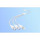 Vention USB 2.0 A 3-in-1 6A kaabel CTRWG, 1.5m, 120W, 6A, 480Mbps, PVC + alumiiniumisulamist, tinaga kaetud vask