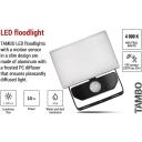 Emos LED prožektor TAMBO ZS2912, 10 W, 1000 lm, IP54, PIR andur, alumiiniumkorpus, neutraalne valge valgus