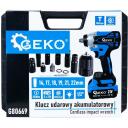 Geko triecienurbjma&scaron;īna G80669, 350 Nm, 21V, 2x3.0Ah, bez oglī&scaron;u motors, 1/2" čaks, līdz 3800 apgr./min, 14-22 mm uzgaļi, lādētājs