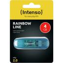 Intenso USB atmintinė 3502450 4 GB, USB 2.0, Skaitymo greitis 28 MB/s, Ra&scaron;ymo greitis 6.5 MB/s, Mėlyna
