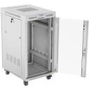 Lanberg Rack kapp 19" vabalt seisv 22U/600x800, FF01-6822-12SL, RAL 7035, 4 ventilaatori pesa, LCD termostaat