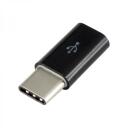 Sbox Adapteris AD.USB-C B, microUSB F, TYPE-C M, 480 Mbps, melna