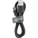 Goobay Micro USB uzlādes un sinhronizācijas kabelis 46800, 1 m, USB 2.0 vīrietis (A tips), USB 2.0 micro vīrietis (B tips), melns