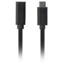 Lanberg USB-C M/F 3.1 kaabel CA-USBE-20CC-0015-BK, 1.5 m, 5 Gbps, 100 W, must, PVC, vask