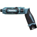 Makita smūginis gręžtuvas TD022DSE, 7,2 V, 1,5 Ah, 0-2450 aps./min, 220 in.lbs sukimo momentas, 1/4" &scaron;e&scaron;iakampis
