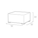 Aia konksu / k&uuml;ljelaud California Bay koos pehmendusega hall 29205964939 KETER 68x68x35cm 5,6kg