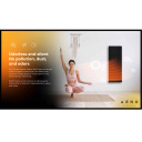 Smart premium infrared and convection heater up to 30 m² 700W 11 mm tempered glass panel with Wi-Fi 110×40×4 cm white AGH0001S Aeno