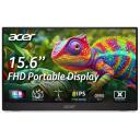 Acer PM161Q B1bmiuux kaasaskantav monitor, 15.6", FHD, 1920 x 1080, 250 cd/m&sup2;, 60 Hz, 4 ms, HDMI 1, must