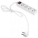 Daudzizstrādājumu pagarinātājs ar 3 kontaktligzdām, 1,5m, ar slēdzi, AW24642, AWTOOLS