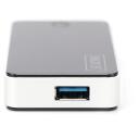 Digitus 4-portu USB centrmezgls DA-70231, 4x USB 3.0, melns, aktīvs, saderīgs ar Windows Vista/XP/7