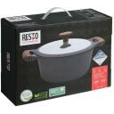 Resto puodas 93903 4.2L, skersmuo 24 cm, apvalus, aliuminis, stiklinis dangtis, ergonominės rankenos, indukcinis dugnas