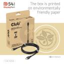 Club3D DisplayPort 2.1 CAC-1093 kaabel 3m, 54Gbps, 8K120Hz, 2160p/4320p, sirge pistik, must