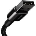Baseus Tungsten Gold kaabel USB iP CALWJ-A01, 2m, 2.4A, 480MB/s, must, nailon, tsinkisulam